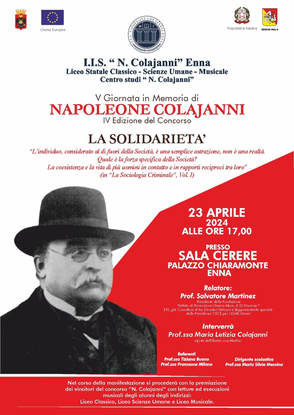 V giornata in memoria di Napoleone Colajanni - La Solidarietà